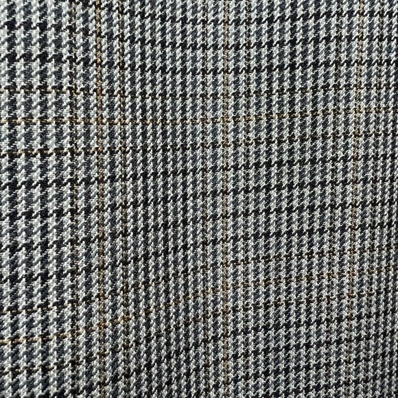 Chaps Sport Coat Blazer Jacket Mens 46L Gray Navy Houndstooth 2-Button Wool Silk - Picture 16 of 16